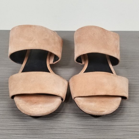 Via Spiga Galene Slide Sandal, Salmon Suede, Womens Size 7.5 M / 37.5 - Picture 2 of 10